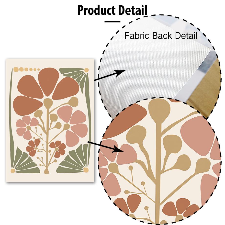 Абстрактний Квітковий Ринок Троянда Ромашка Ваза Листок Настінне Мистецтво Картина на Полотні Вінтажні Плакати та Принти Картинки Вітальня Домашній Декор