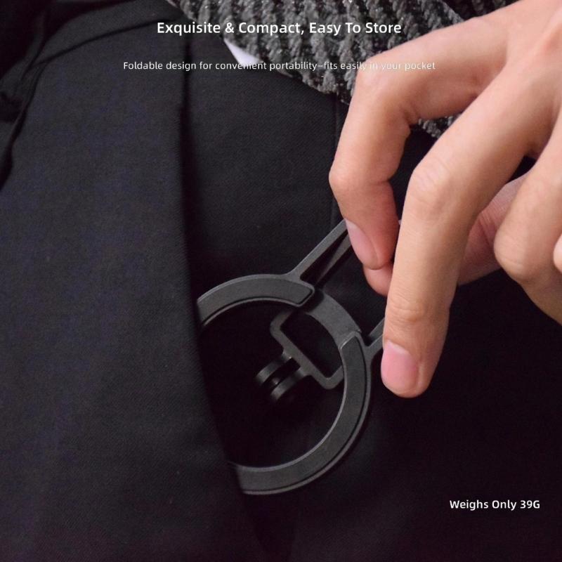 Aluminum Magnetic Phone Holder Rotatable Mobile Phone Mount Upgrades for Stable Video Recording & Multiple Angle Shoot