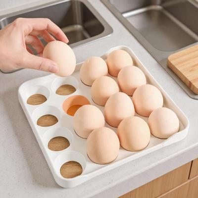 Double-Layer Egg Rack for Refrigerator, Egg Storage Box, Drawer-Type Holder, Automatic Scrolling, Kitchen