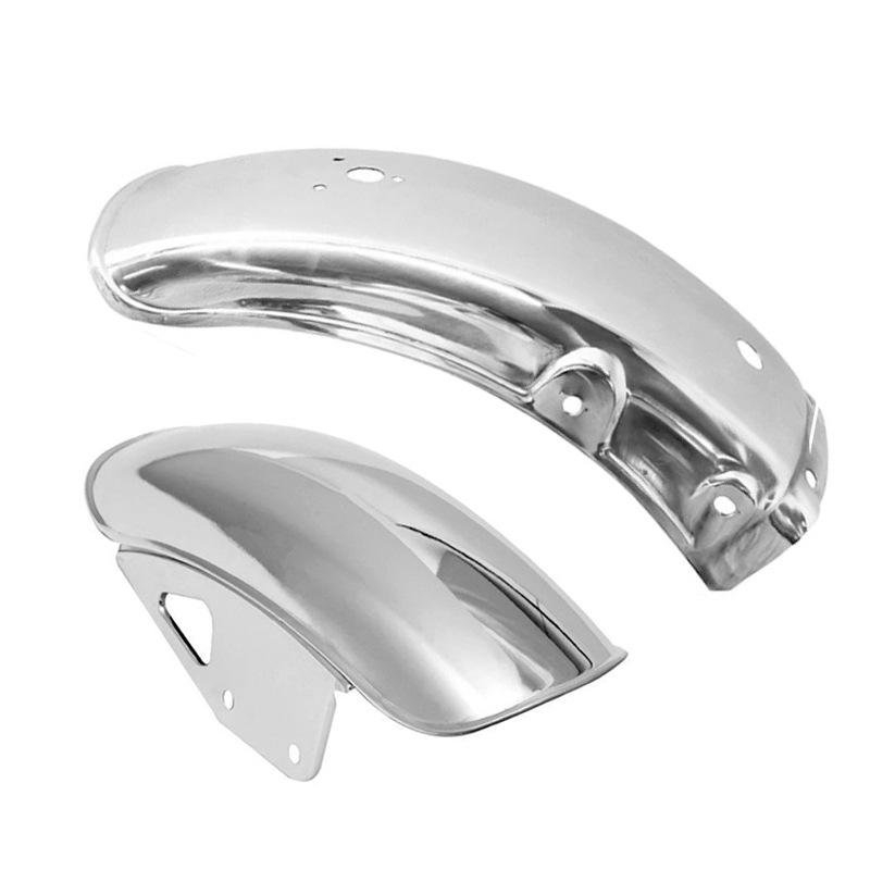 GN125 Retro Matte Black Front & Rear Motorcycle Fender Mudguards
