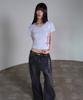 PRENDA Side Cross Polo Top Gray