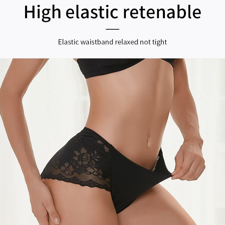 1/3 buc. Chiloți fiziologici pentru femei, cu 3 straturi, cu talie medie, etanșe, chiloți pentru femei din dantelă, chiloți pentru femei confortabili, respirabili, pentru menstruație