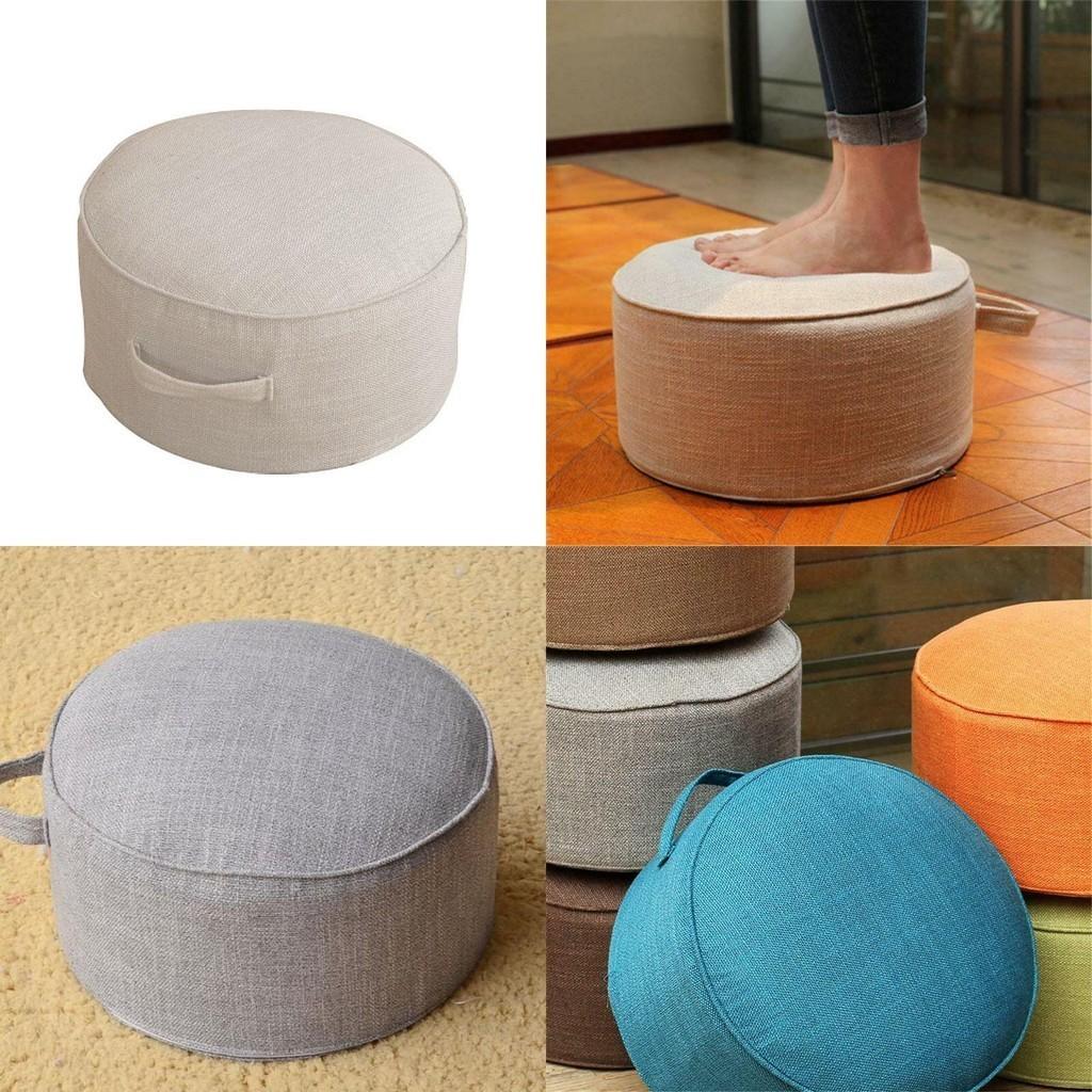Tatami Round Floor Pillow Seat Comfortable Cotton Linen Cushion For Relaxation