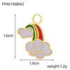 CARLIDANA Multi Designs Diy Rainbow Cherry Pendant Enamel Fashion Jewelry Charms Bracelet Necklace Stainless Steel Pendant