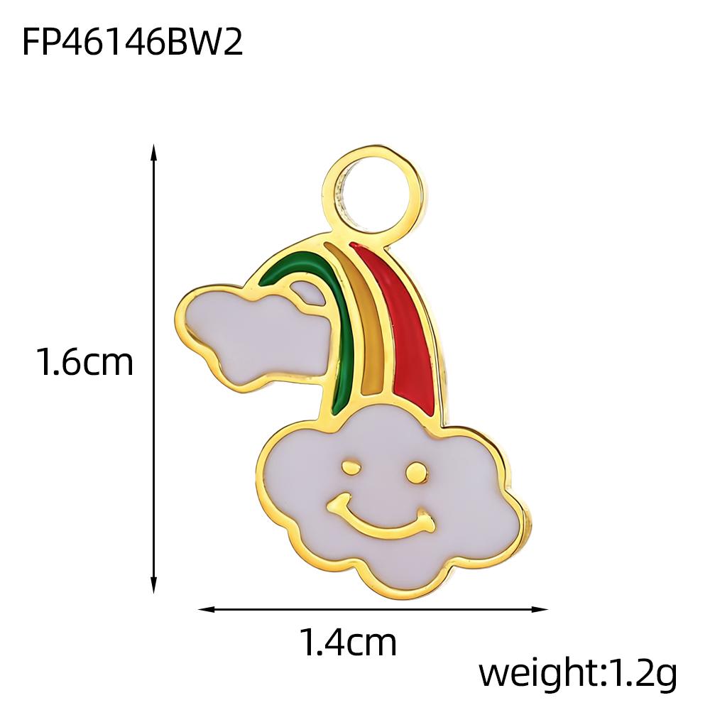 CARLIDANA Multi Designs Diy Rainbow Cherry Pendant Enamel Fashion Jewelry Charms Bracelet Necklace Stainless Steel Pendant