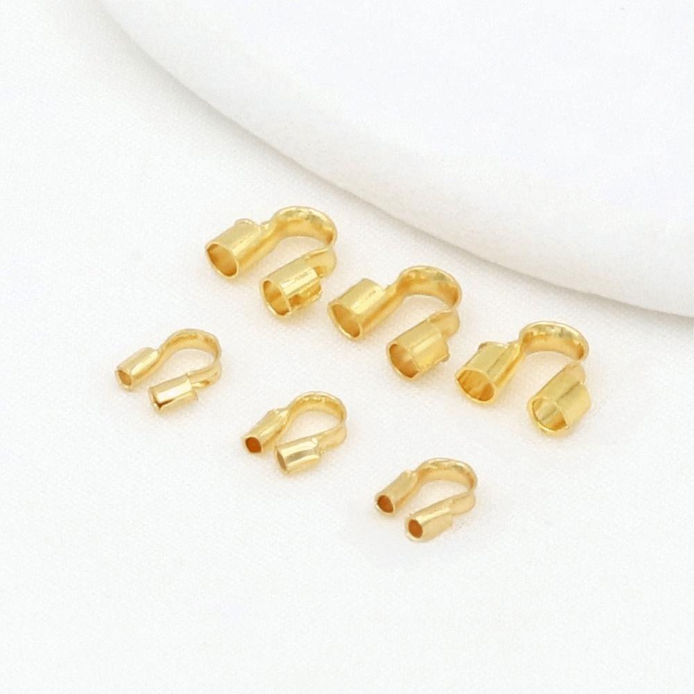 100Pcs U Shape Wire Guards for Jewelry Making Copper U Shape Clasps Wire Protectors Loops  Jewelry
