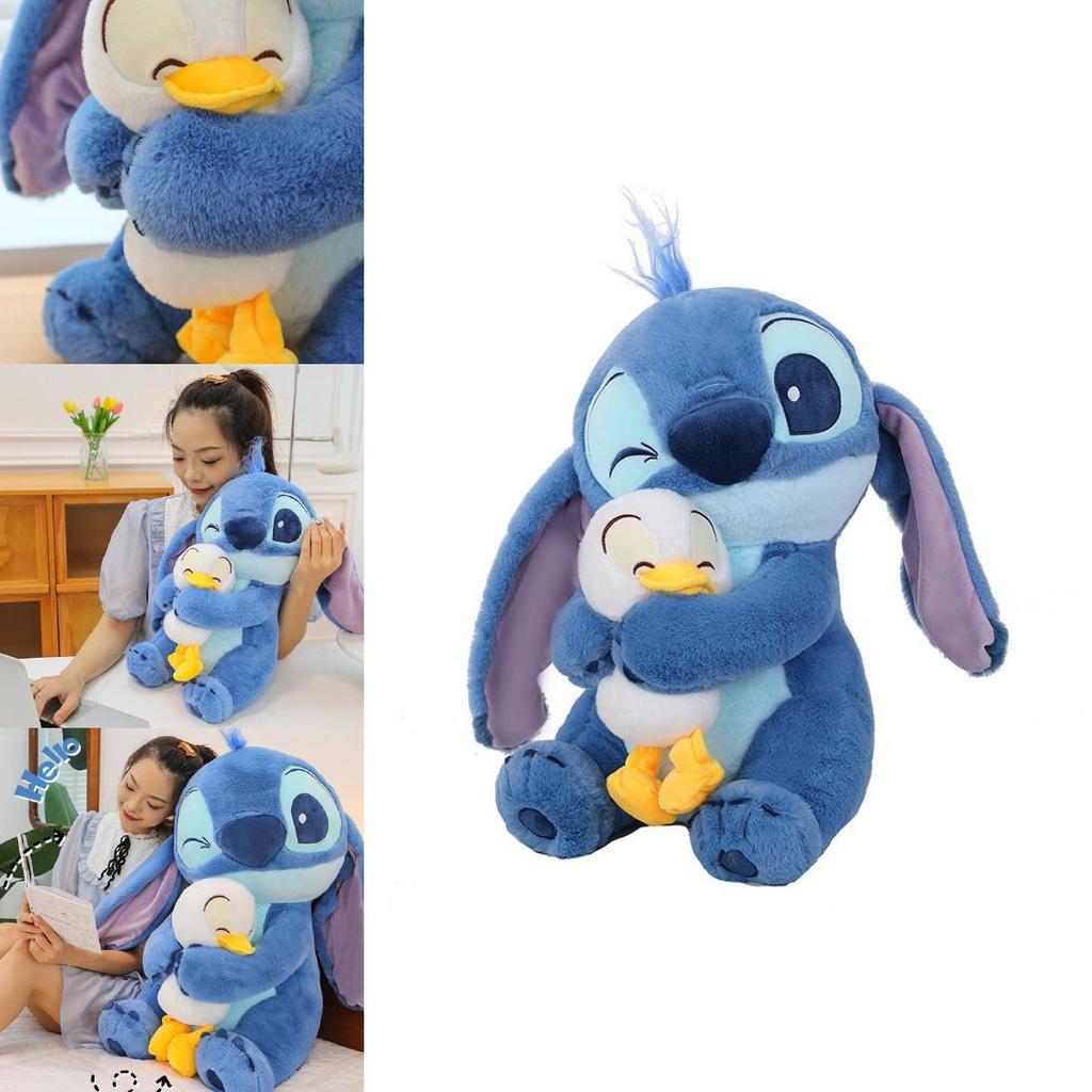 Entzückendes Stitch Plüschtier mit Ente Weiche PP-Baumwolle Gefüllte Puppe Für Kinder Und Freundinnen Geburtstagsgeschenke