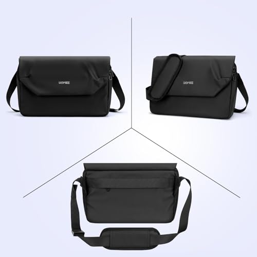 HOMIEE Men's Shoulder Bag, Messenger Bag, Waterproof, Lightweight, Body Bag, Shoulder Bag, Crossbody Bag, Chest Bag, 2-Way, Sports, Commuting, Travel,