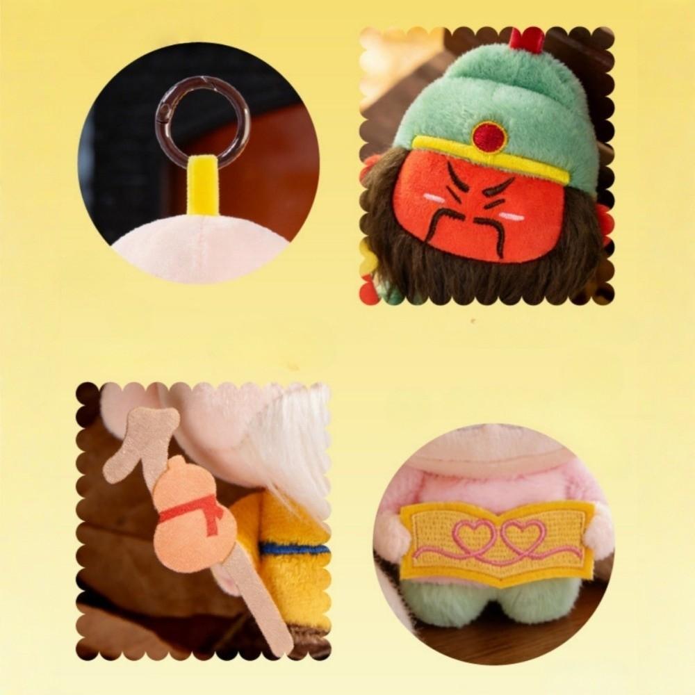 Qin Shubao Chinese God Pendant Yuchi Gong Plush God of Longevity Pendant  Bag Hanging