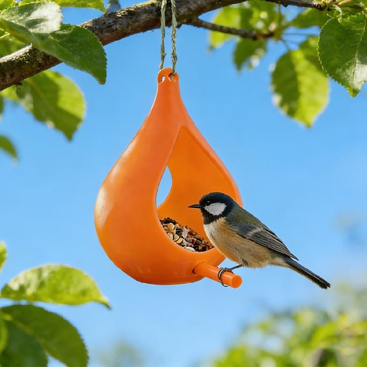 Hängender Vogelhäuschen für den Außenbereich, große Kapazität, einfaches Werkzeug zur Vogelbeobachtung und Fütterung für Garten und Hinterhof, Futterzubehör