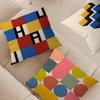 Modernist Bauhaus Geometrisch Leinwand Personalisiertes Bild Text Heimdeko Kissen Haushaltsgeschenke 45x45cm