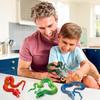 3D Printed Skeleton Snake Figurine Movable Joints Skeleton Snake Figure Articulated Animal Model Toy Home Office Bookshelf Desktop Decoration Ornament