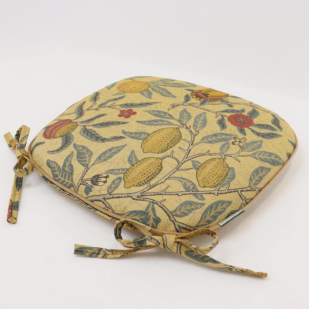 Kawashima Textile Cercon Morris Design Studio Seat Cushion Fruit Yellow LN1729 45×43cm