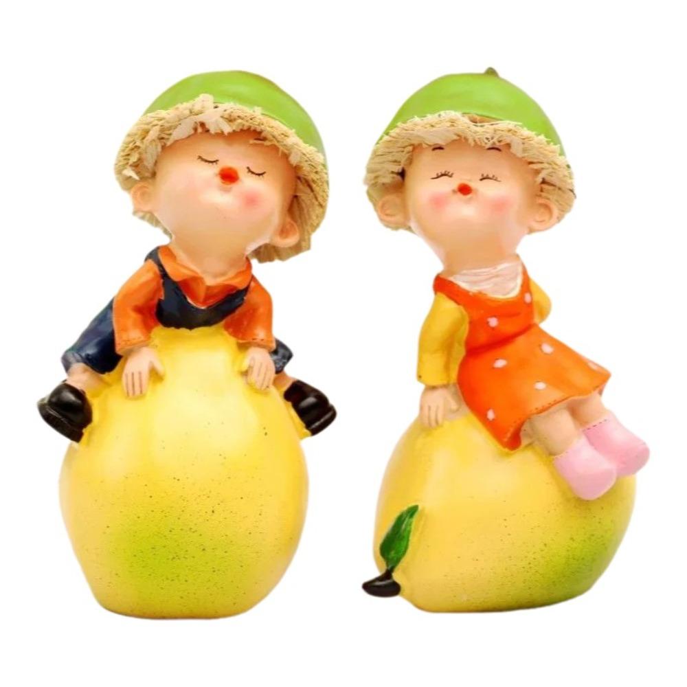 

Funny Fruit Doll Statues Decorative Garden Decor Figurines Vegetable Statues Windowsill Display Style A