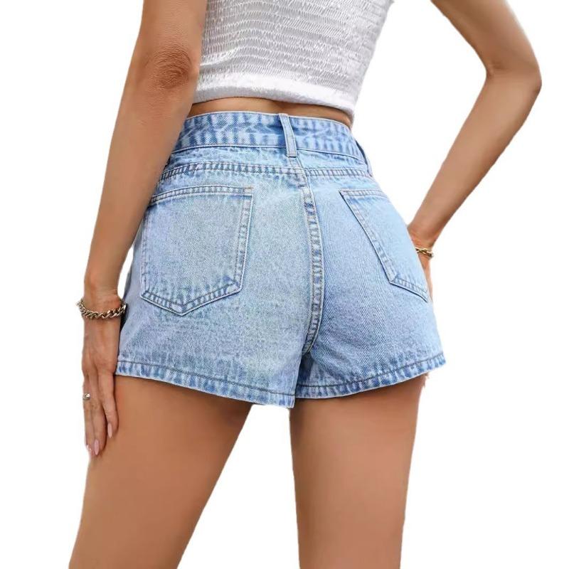 Dames Veelzijdige Broek met Hoge Taille, Casual Broek, Denim Rokbroek
