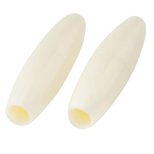 Musiclily Pro Inch-Tone Plastic Strat Tremolo Arm Caps for USA/Mexican Strat-Style Guitars, Aged White (Pack of 2)