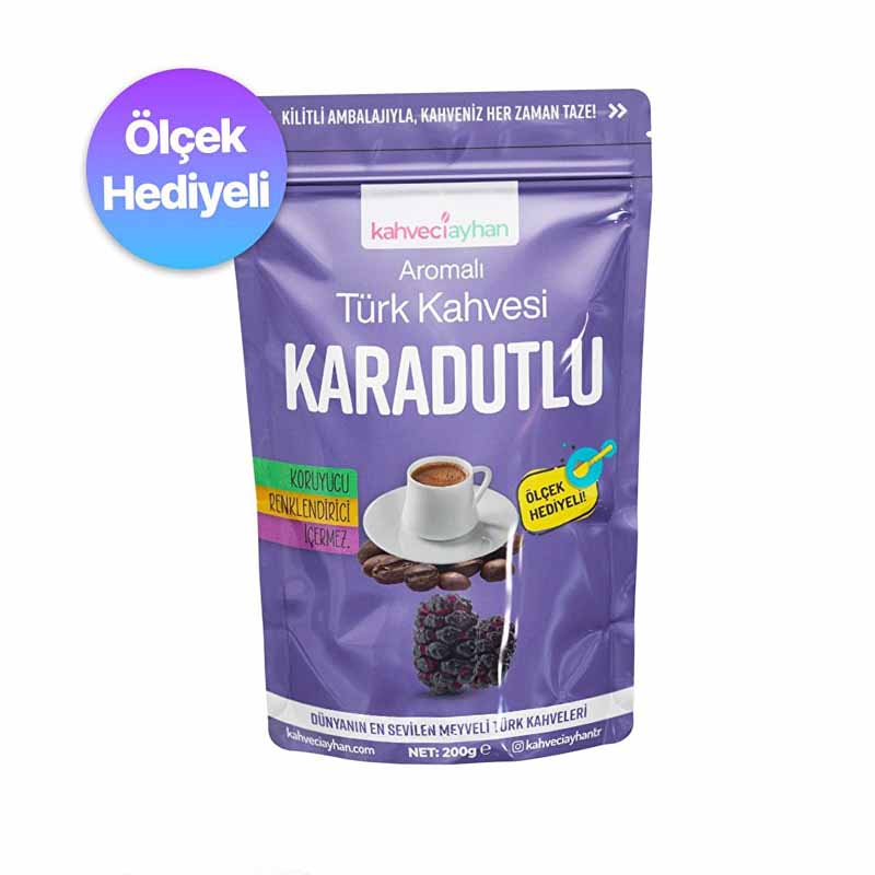 

Турецкий кофе со вкусом черной шелковицы - 200 г специального турецкого кофе
