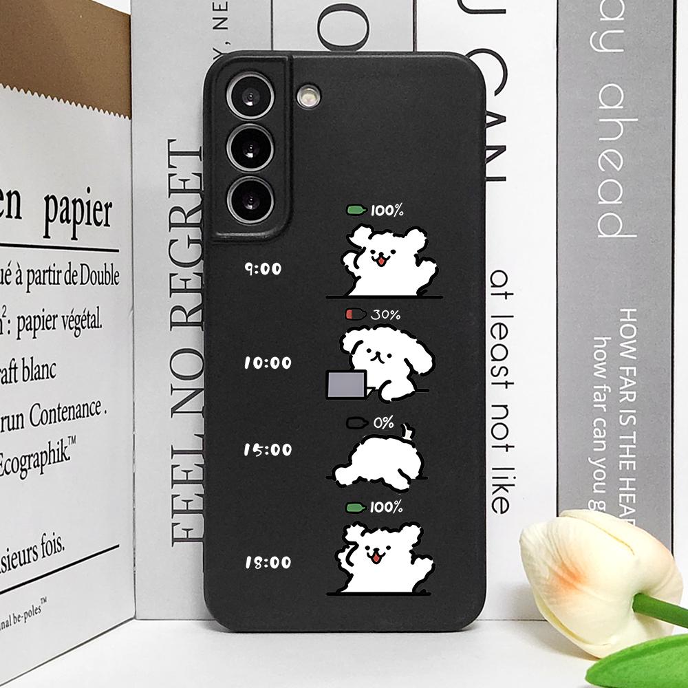 Funny Animal Dog Couple Phone Case for Samsung Galaxy S25 Plus S21 FE S22 S23 S24 Ultra Shockproof Soft Cover Paired Fundas Skin