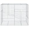 Gabion with Lid 200 X 100 X 150 Cm Galvanized Iron