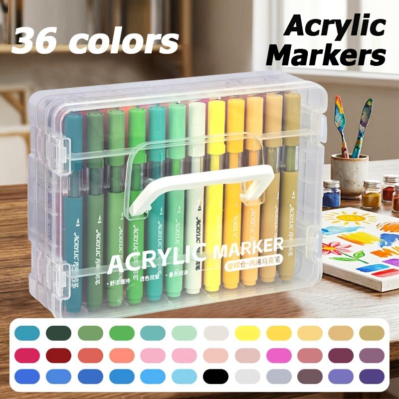 Acrylic Marker Pens Brush Tip Washable Watercolor Paint Pen Set for Students Art Drawing Sketching School Supplies