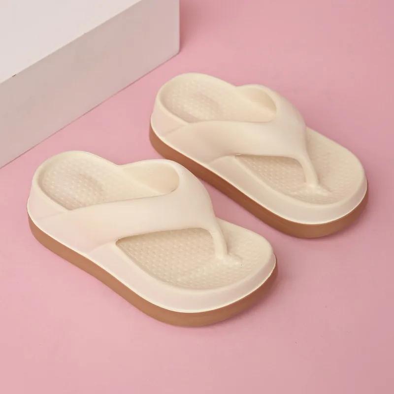 Fashion Women's Flip-flops Summer Outdoor and Indoor Thick-soled Sandals 5cm Increase Height Slippers for Beach