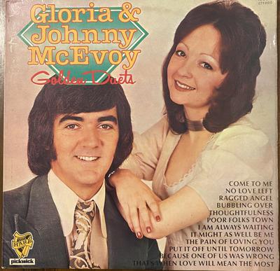 LP Record JOHNNY MCEVOY & GLORIA - Golden Duets HPE612 Harp Records 1975 Ireland Folk Used