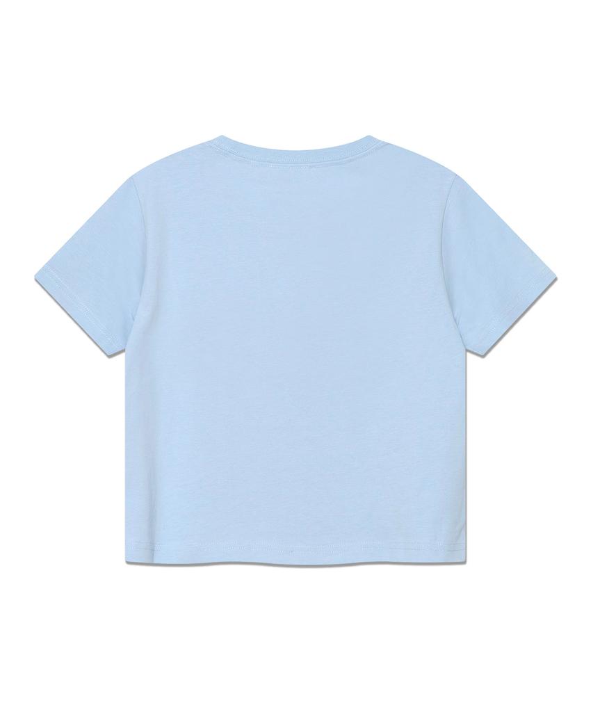 LEE Women Big Twitch Logo Crop T-Shirt Light Blue