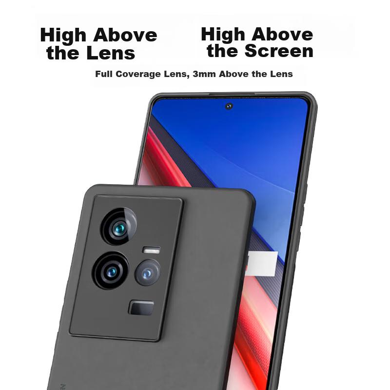 HotFire Phone Case for Vivo IQOO 11, IQOO 11/11s Protective Cover, Upgraded Skin-Like Matte Lens Full Protection Silicone Case - Smoke Gray