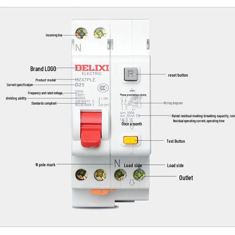 DELIXI Miniature Leakage Circuit Breaker