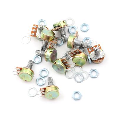 10Pcs Potenciômetro portátil Painel Pot B100K 15mm 3Pin WH148 Geral 100K Ohm Linear Taper Rotary