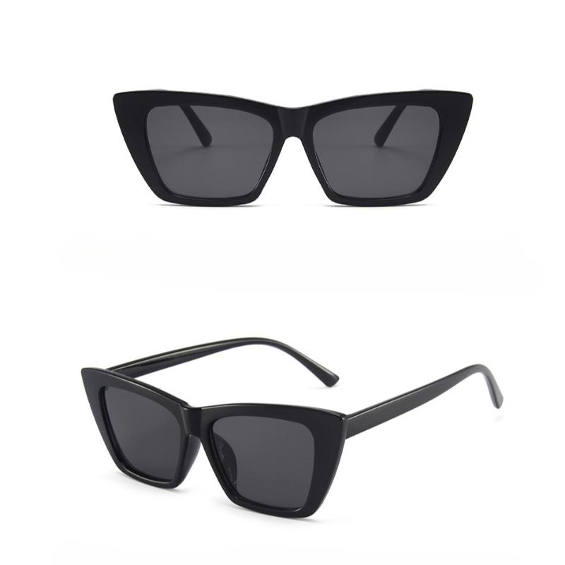 Óculos de Sol Olho de Gato Feminino Moda Retrô Quadrado Óculos de Sol de Vidro Óculos Femininos Óculos de Senhora