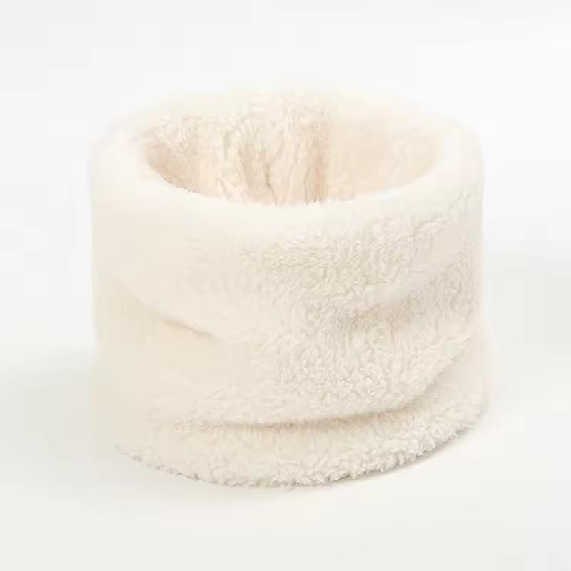 Kashmir Varm Farge Ring Vinter Skjerf Ensfarvet Plysj Tykk Utendørs Sport Menn Kvinner Halsduk Full Ansiktsmaske Skjerf