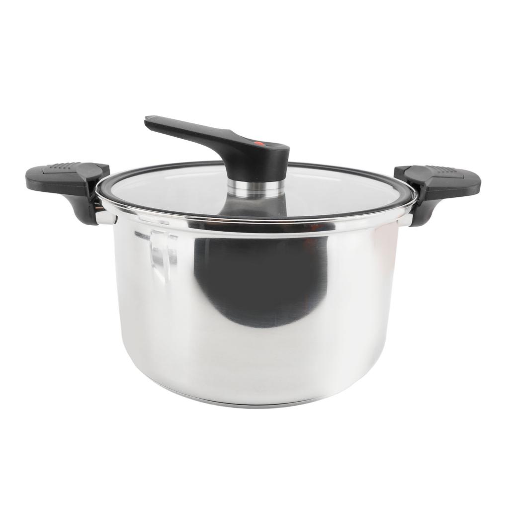 Μικρή Χύτρα Ταχύτητας Πολυλειτουργική Οικιακή Χύτρα Ταχύτητας από Ανοξείδωτο Ατσάλι Κατσαρόλα Σούπας με Γυαλί