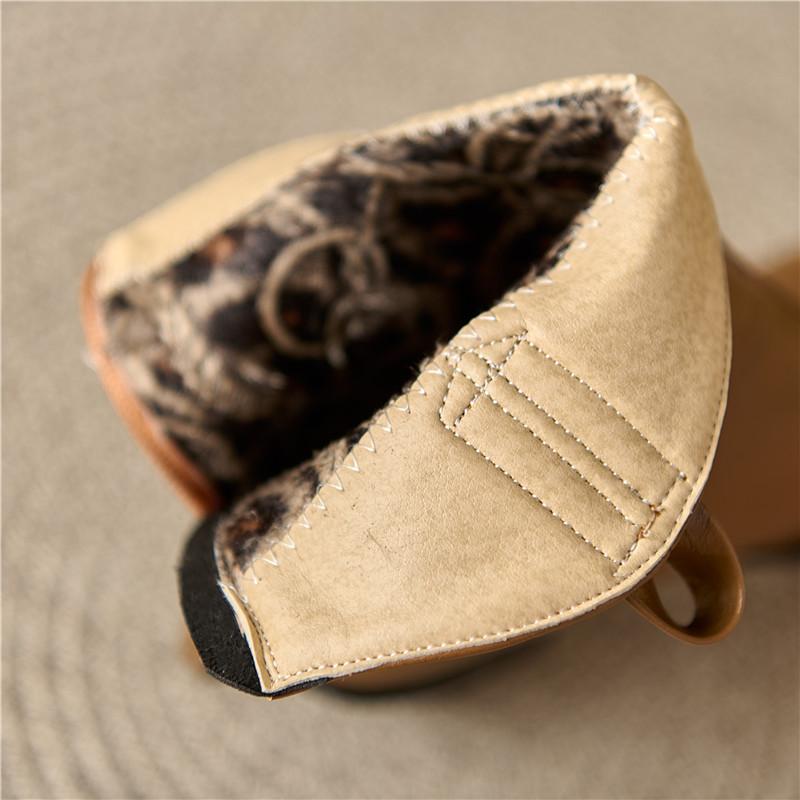 Women's high-heeled short boots autumn and winter new thick-heeled solid-color large-size ankle boots