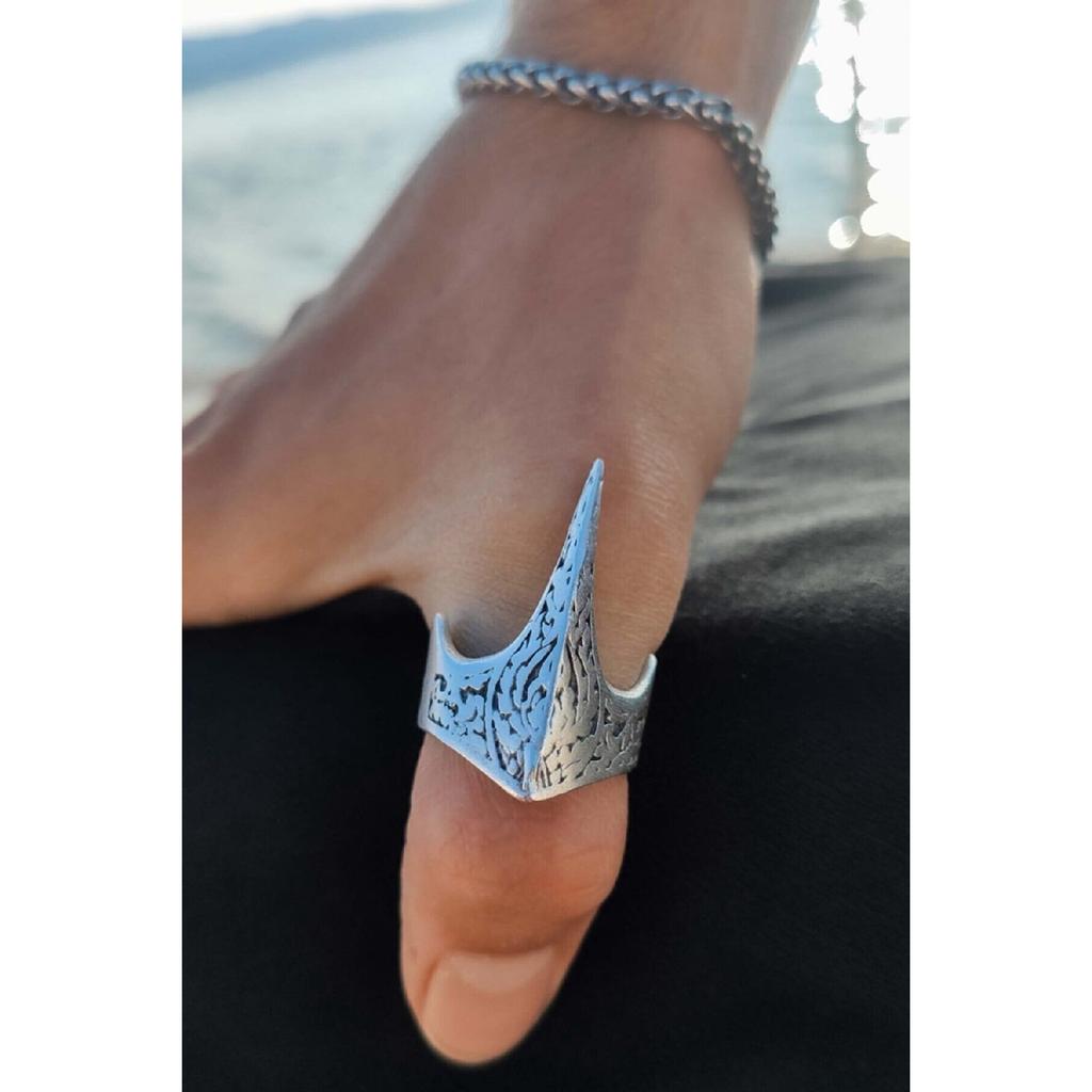 Zihgir Bogenschützenring Mattschwarzer Ring