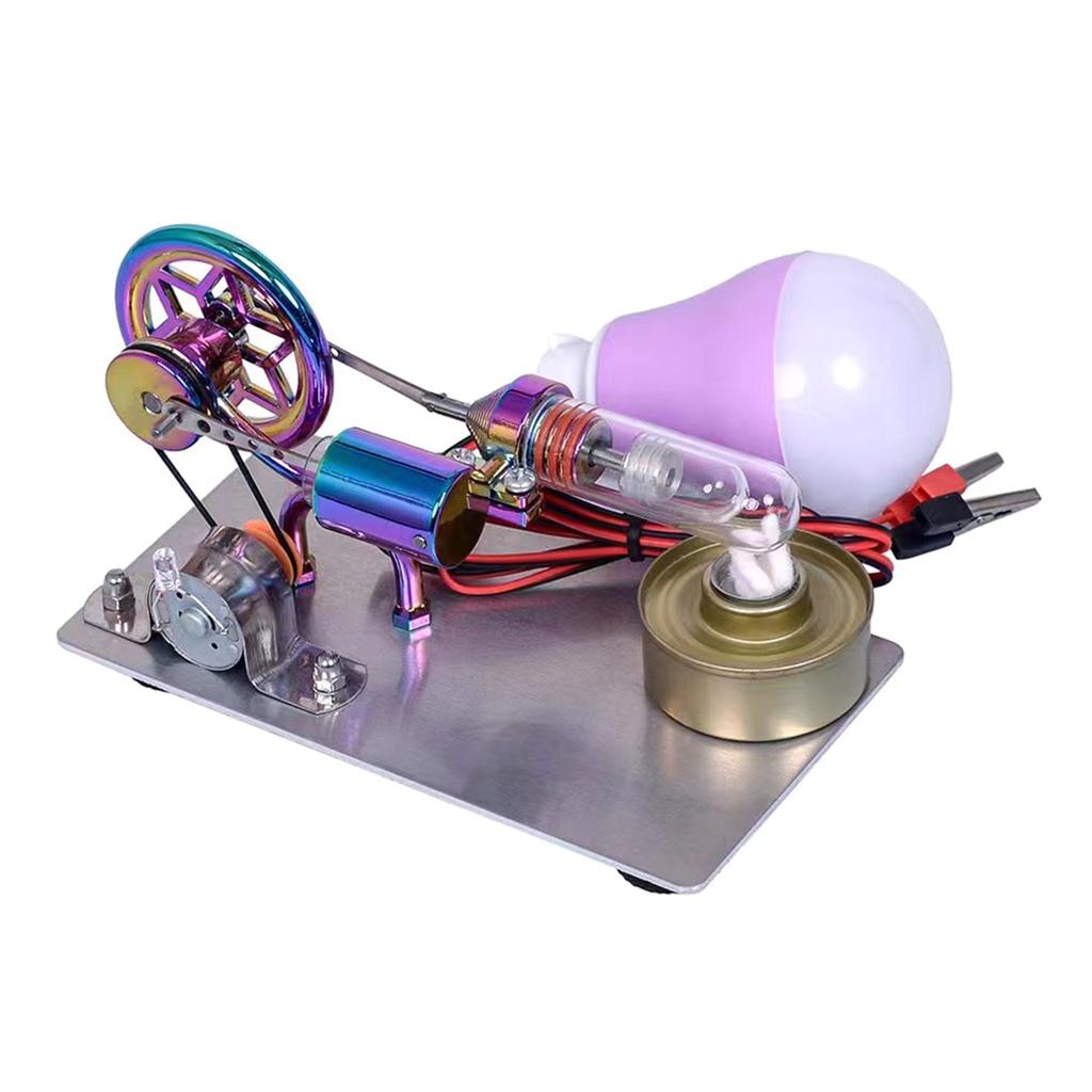 Low Temperature Stirling Engine Assembled Electricity Generator Heat Experiment