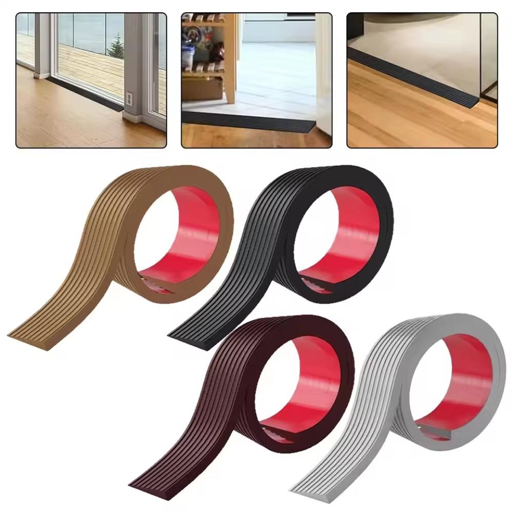 Ramp Mat Soft Multi Purpose Door Threshold Self Adhesive Durable PVC Non Slip Strip for Step Robotic Vacuums Wheelchair Stroller