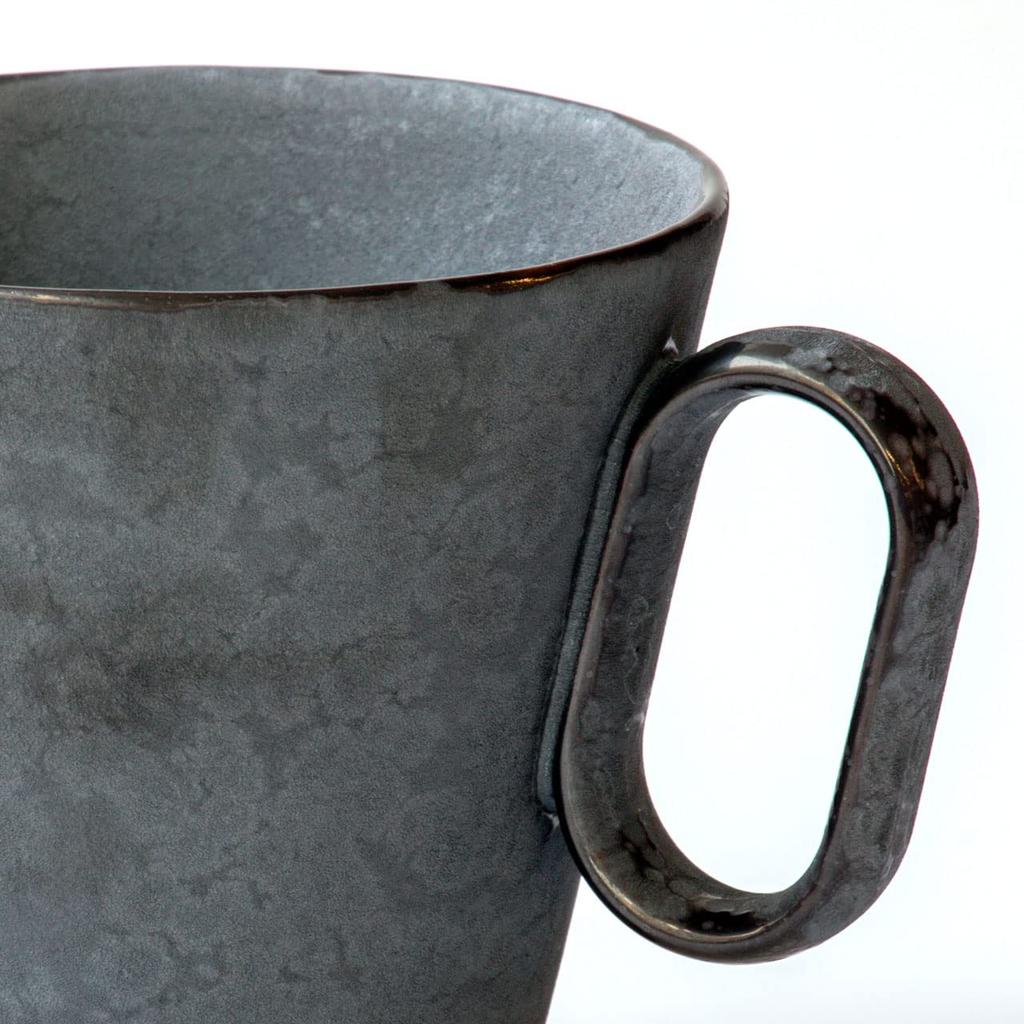 Wired Beans Eternal Arita Ware 270ml Tenmoku Mug, Double-Walled (39Arita), (Black Charcoal, 1)