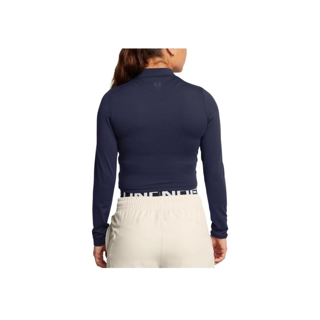 Under Armour Meridian UA Moisture Wicking Quick Dry Long Sleeve T-Shirt Women Tops Midnight-Navy 1380773-410
