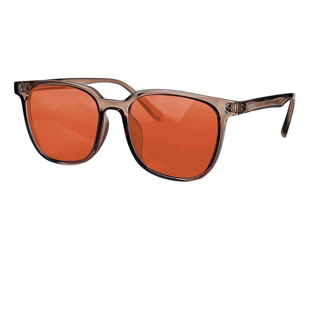 SHINU Orange Lens Anti Blue Light Glasses for Computer or Long Time Gaming Tr90 Frame Y2k Glasses