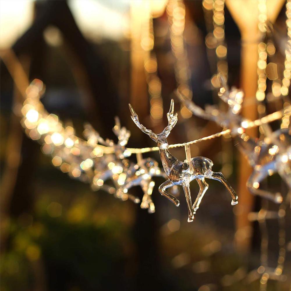 Transparent Reindeer LED String Lights