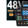 Professional Audio Mixer 4 Channel Digital USB BT MP3 Computer Input 48V Phantom Power Stereo Portable Sound Mixing
