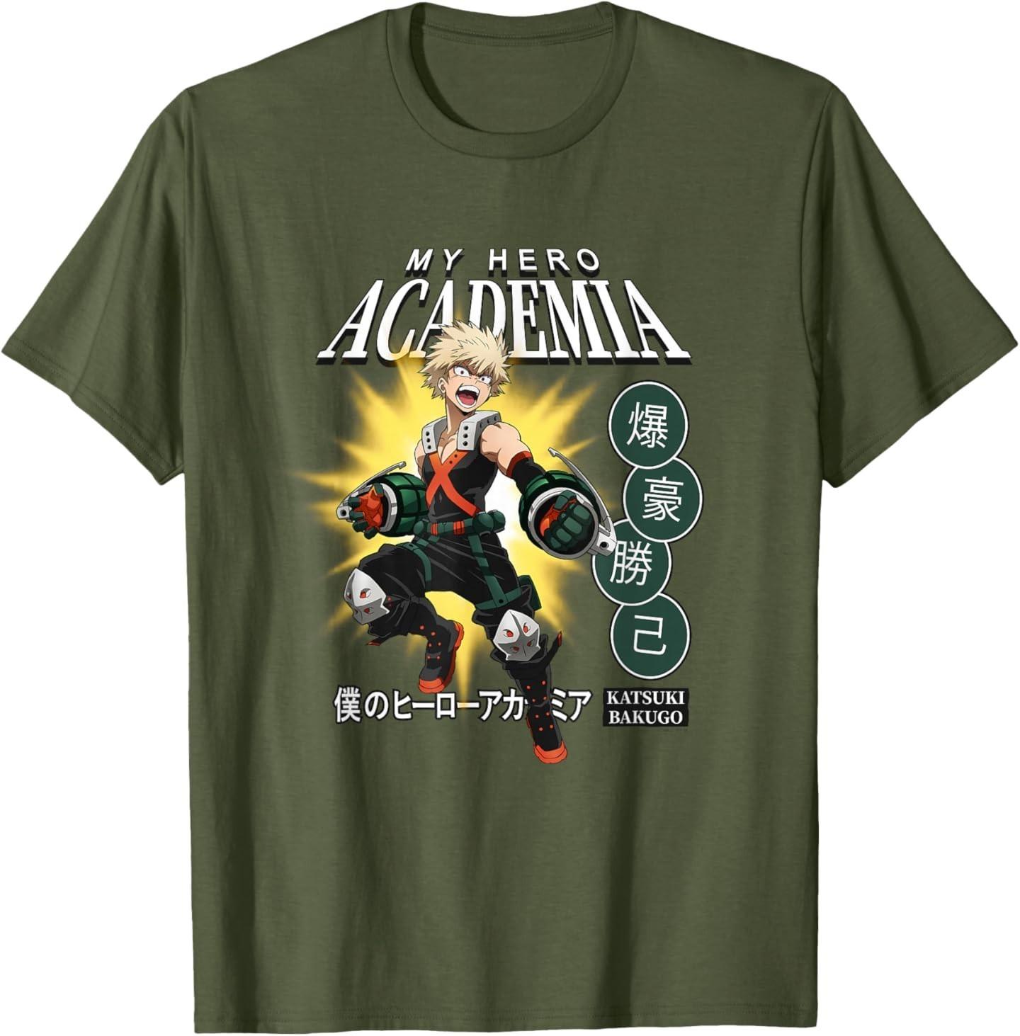 My Hero Academia Katsuki Bakugo Icons Anime T-Shirt L