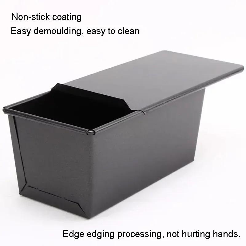 250g Non-stick Toast Box Rectangular Bread Loaf Pan Mold With Lid Toast Mold Cake Bread Tray Mould Sandwich Cake Box Baking Tool