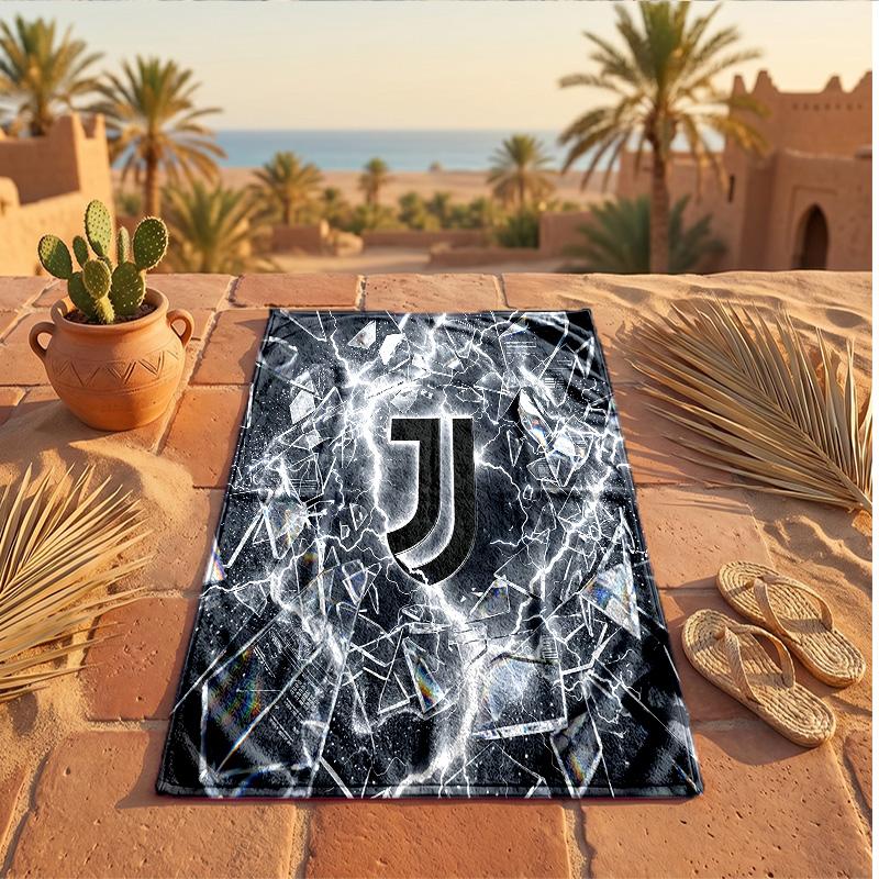 Asciugamano da Spiaggia in Microfibra con Stampa Juventus FC Asciugatura Rapida Assorbente Grande Asciugamano per Spiaggia Nuoto Viaggio