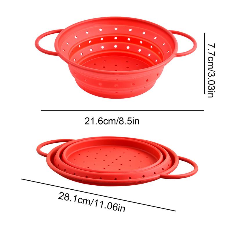 Silikon Sieb Lebensmittelsieb Weich Faltbares Küchensieb mit Griffen Vielseitiges Spülenbecken Sieb Abtropfkorb