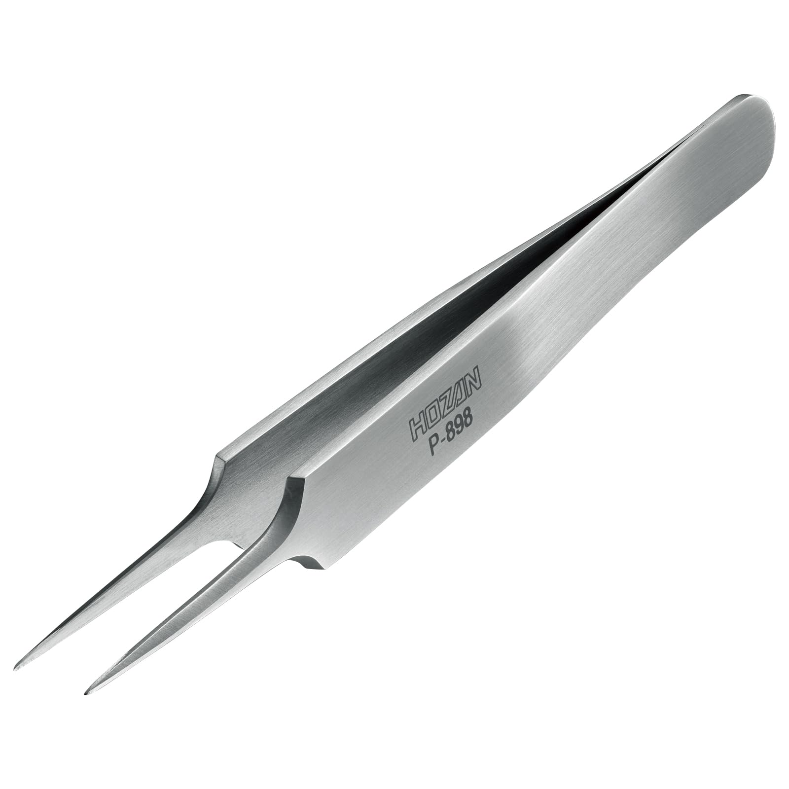 

HOZAN Heavy Duty Tweezers P-898 Stainless Steel 110mm Thick-Walled High Durability Tip Width 0.25mm