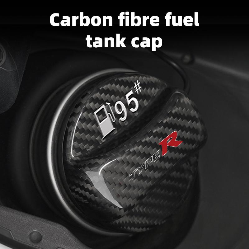 APP1 Car Logo Fuel Tank Cap Real Carbon Fibre Fuel Tank Cover Accessories For Honda TypeR Accord Civic CRV Jazz Fit HRV Vezel Odyssey