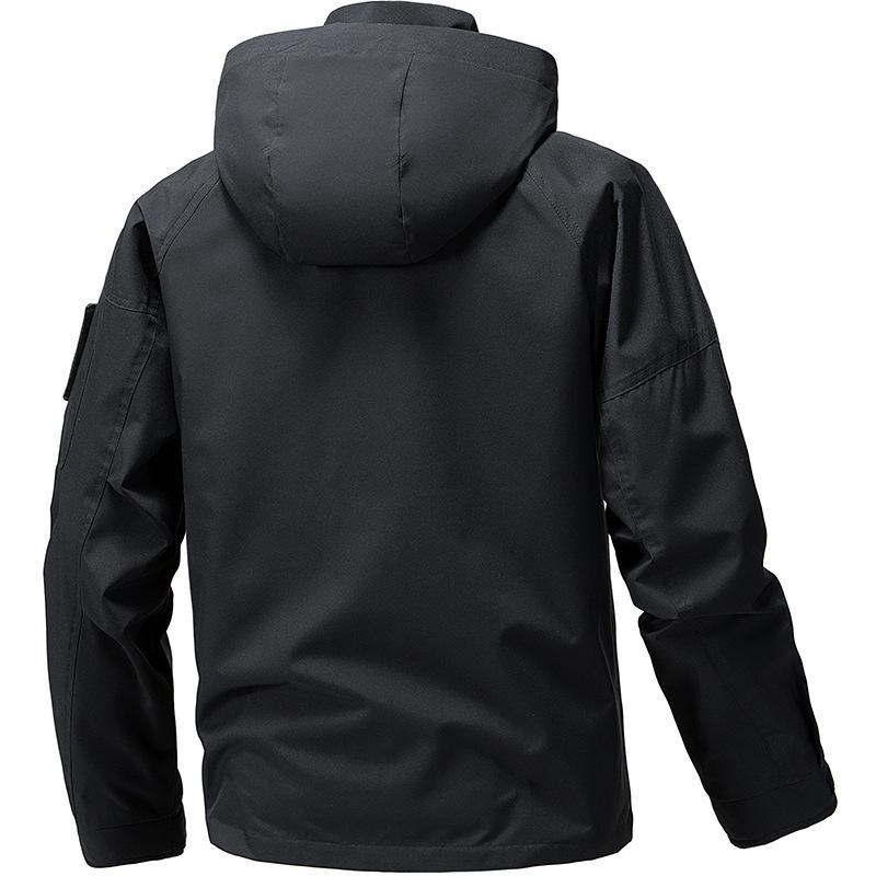 Men's Trendy Hooded Workwear Jacket - Versatile Spring Windbreaker Coat