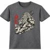 Camiseta Tigre Japonês Kanji Onda Arte Tradicional Streetwear Tee